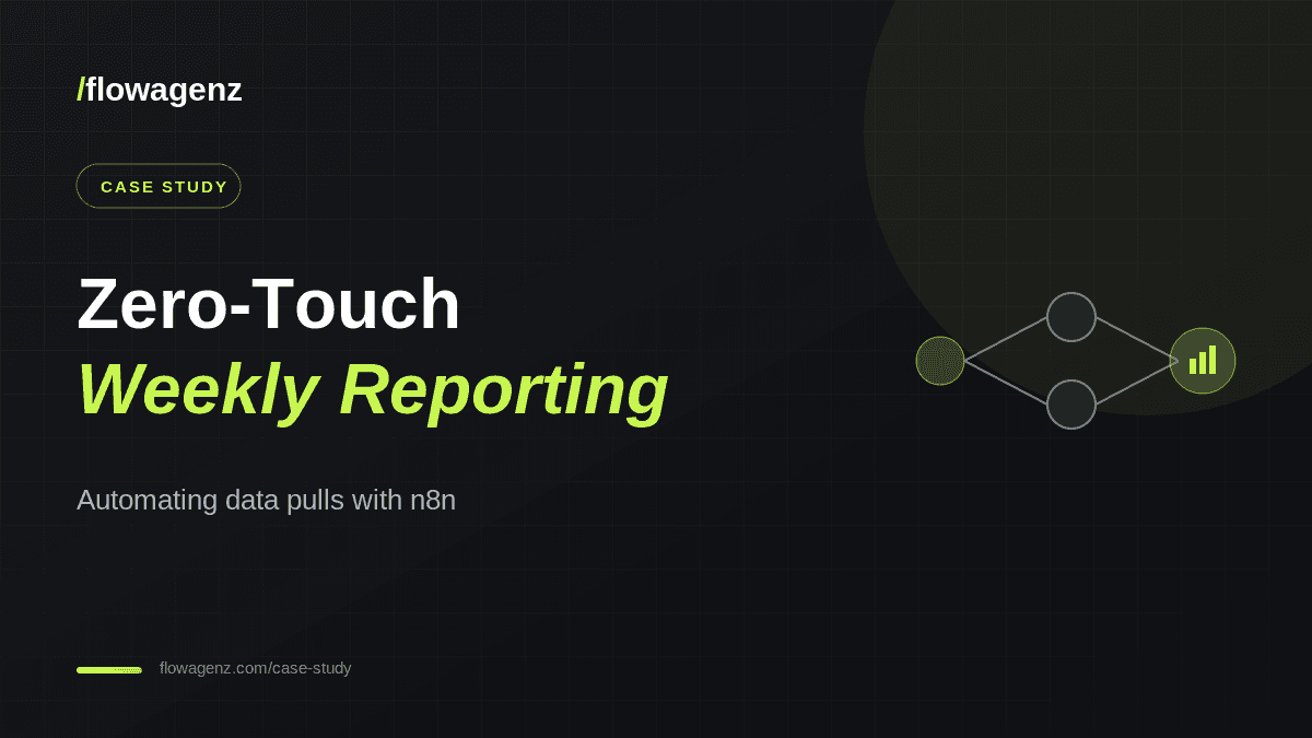 Replacing Manual Weekly Reports with a Zero-Touch n8n Workflow