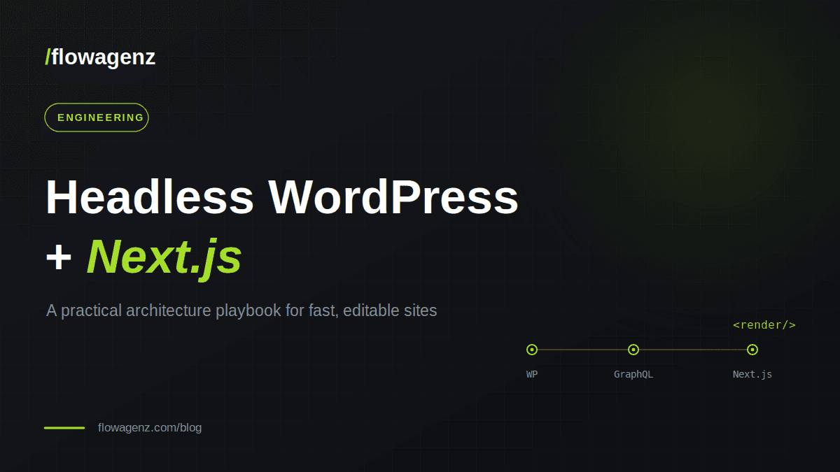 Headless WordPress + Next.js: A Practical Architecture Playbook