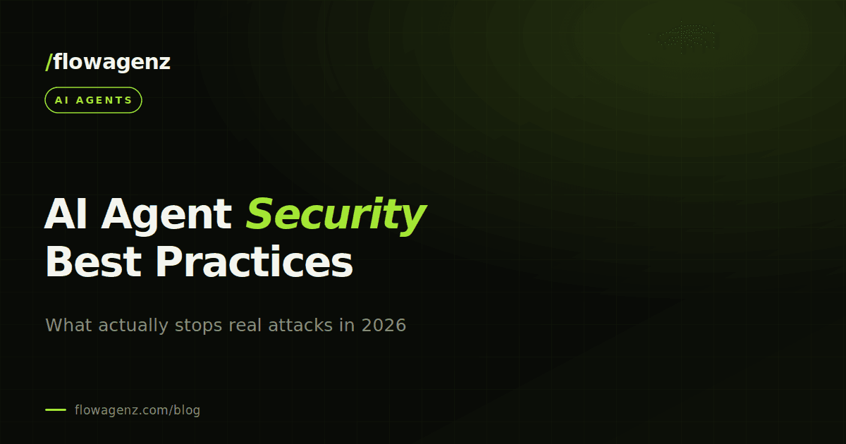 AI agent security best practices: what actually stops real attacks