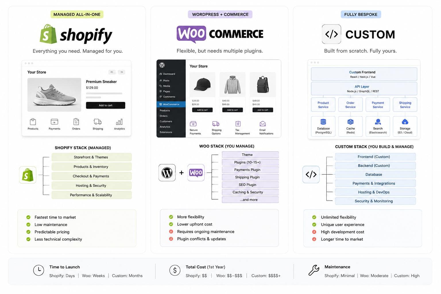 Ecommerce Platform Comparison infographic