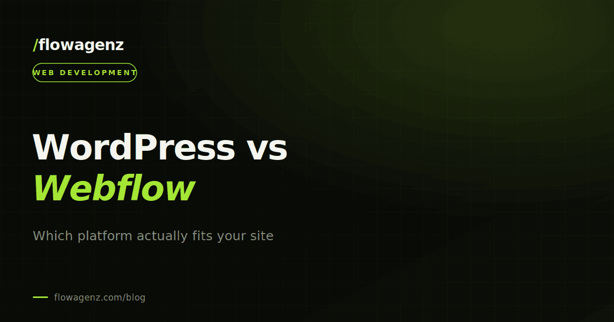 WordPress vs Webflow: which platform actually fits your site