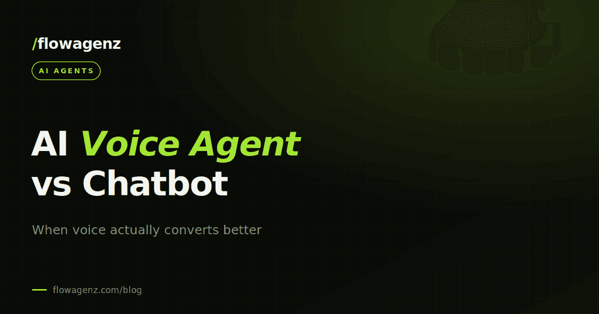 AI voice agent vs chatbot: when voice actually converts better