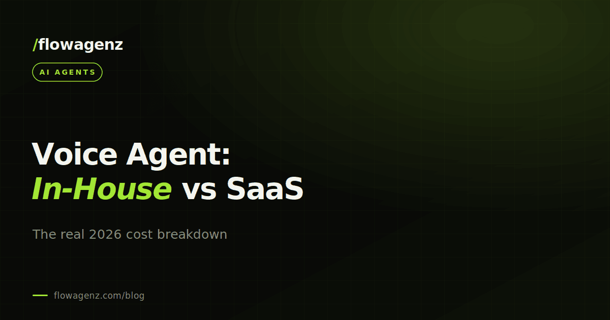 AI voice agent: in-house vs SaaS, the real 2026 cost