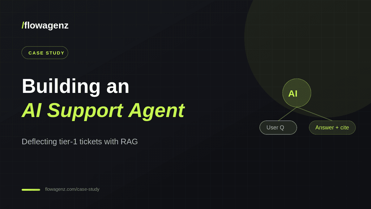 Building an AI Support Agent that Deflects Tier-1 Tickets