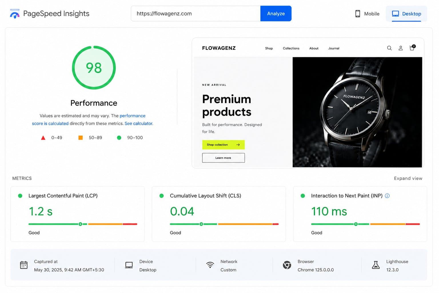1783245589289 PageSpeedInsightsperformancedashboardmockup