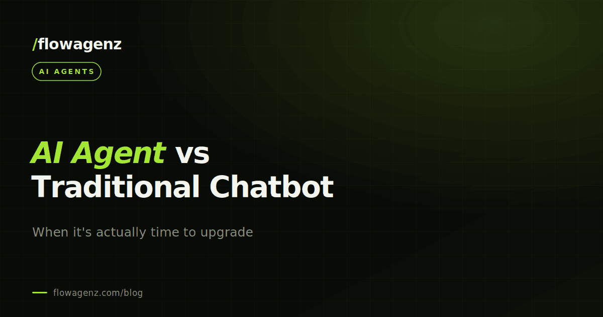 AI agent vs traditional chatbot: when should you upgrade?