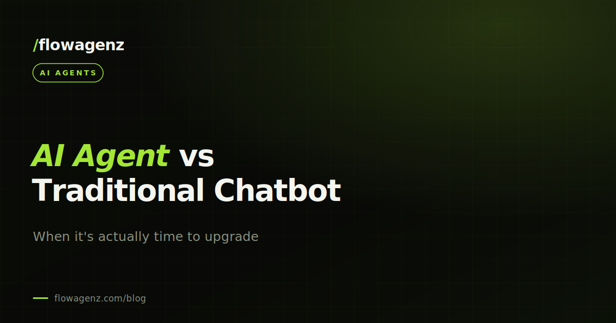 AI agent vs traditional chatbot: when should you upgrade?