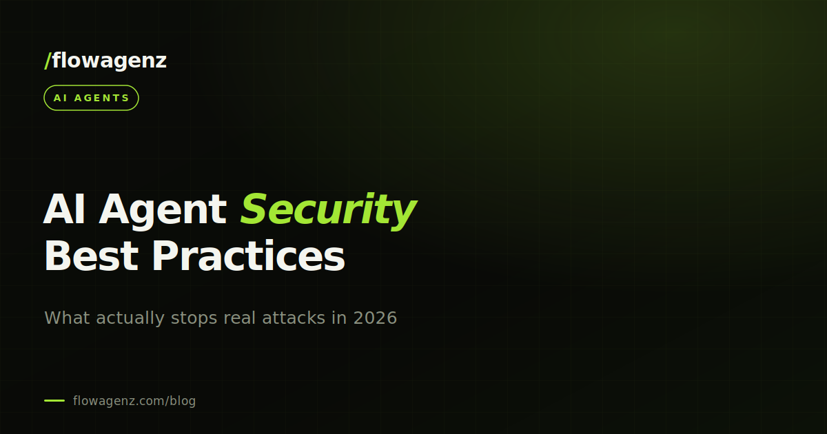 AI agent security best practices: what actually stops real attacks