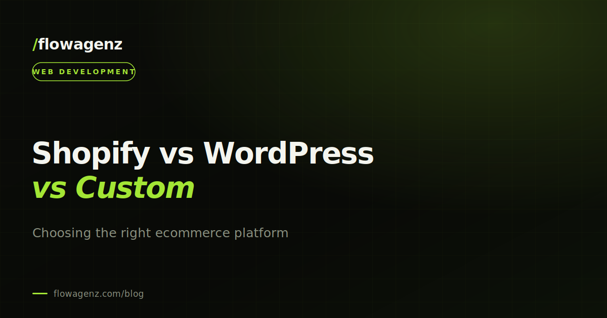 Shopify vs WordPress vs custom: choosing an ecommerce platform