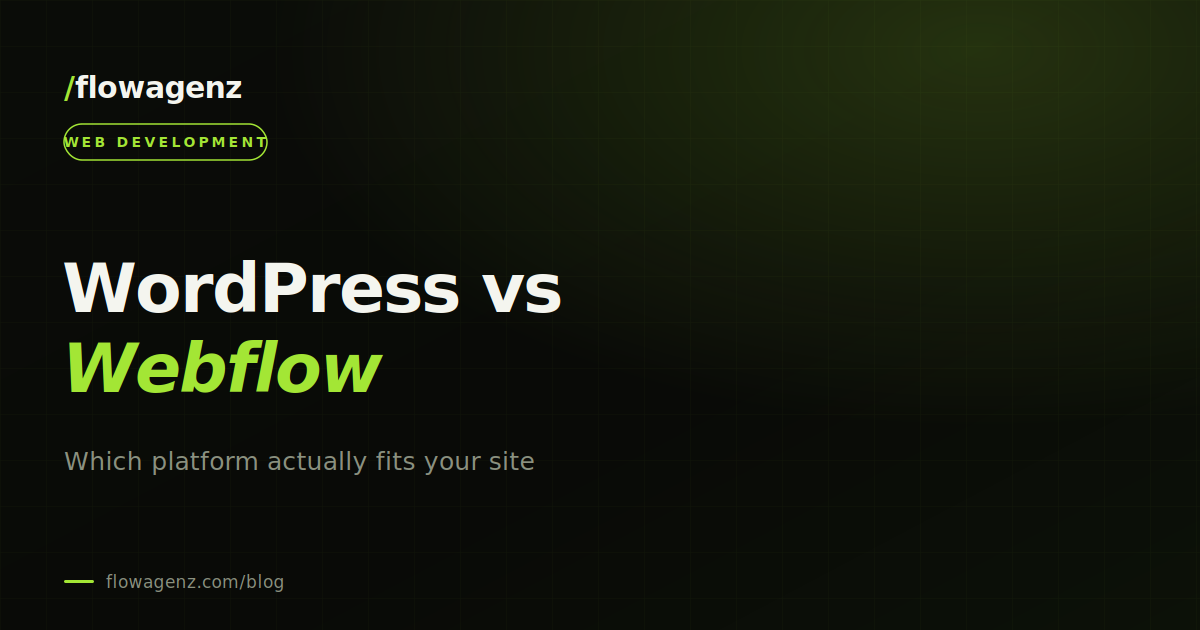 WordPress vs Webflow: which platform actually fits your site