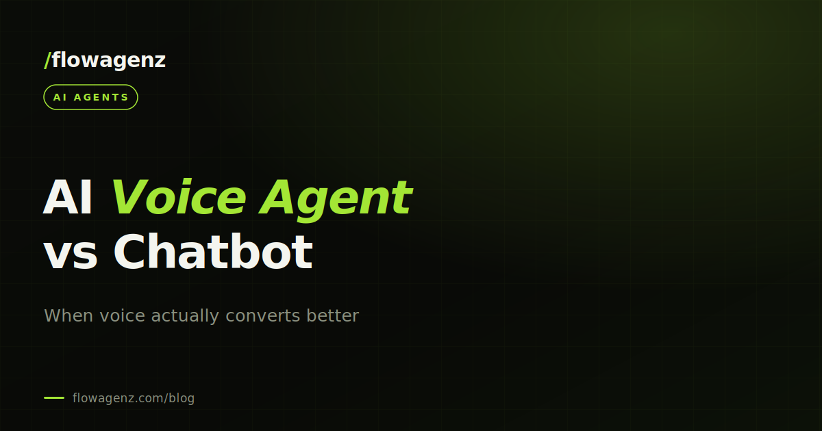 AI voice agent vs chatbot: when voice actually converts better