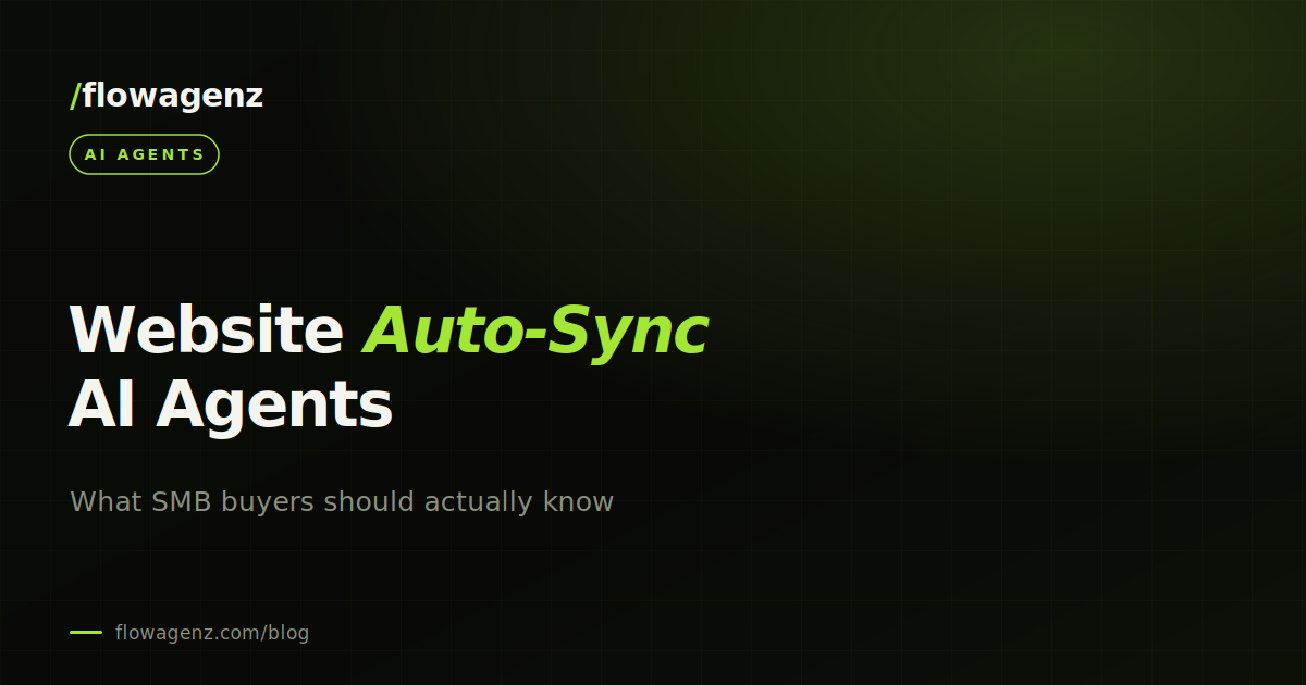 Website auto-sync AI agents: what SMB buyers should know