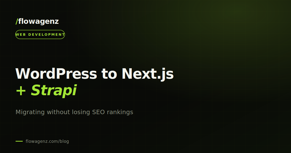 Migrating WordPress to Next.js + Strapi without losing SEO